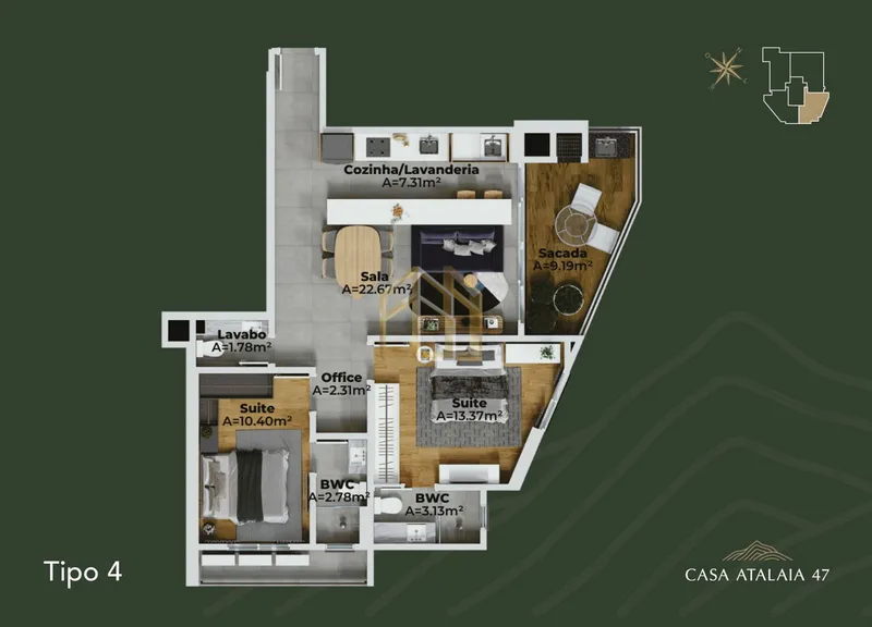 Apartamento 2q em Fazenda, Itajaí SC