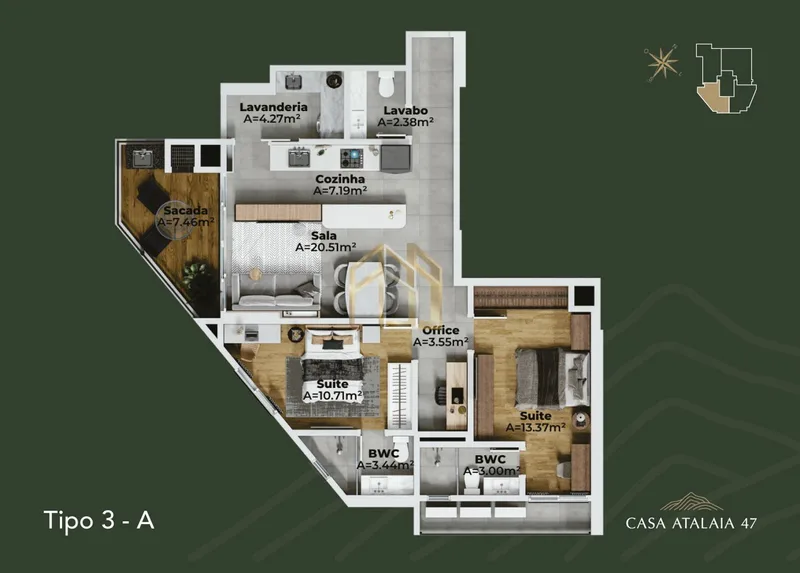 Apartamento 2q em Fazenda, Itajaí SC