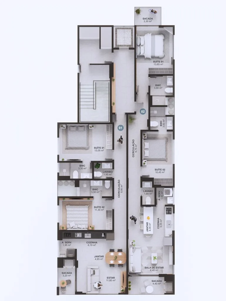 Apartamento, em Bairro Itacolomi, Balneário Piçarras/SC