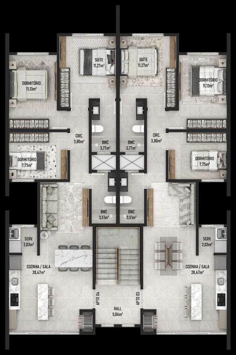 Apartamento, em Itajuba, Barra Velha/SC